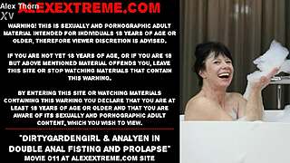 Dirtygardengirl and Analyen Perform Double Anal Fisting and Prolapse