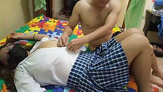 Old Cleaning Bitch Dresses As Student For Crazy Fantasy With Tight Vagina And Big Ass