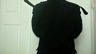 Stretching arms like masturbating during workout