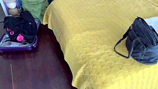 Replacing stepmom's boyfriend at hot springs leads to taboo encounters with hairy pussy and voyeur fun