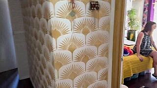 Replacing stepmom's boyfriend at hot springs leads to taboo encounters with hairy pussy and voyeur fun