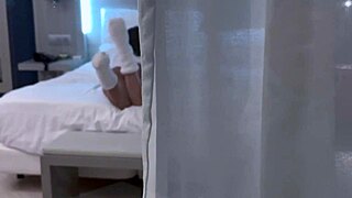 my stepbrother spies on me behind the door and looks what happens in the end