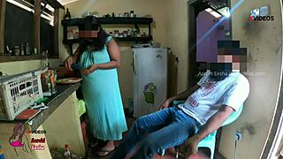 cheating wife fucks bill collector to pay light bills