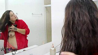 Pounding my thick cock deep into her tight pussy with intense force