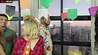 a naughty matchmaker betrays brides with wild interracial encounters.