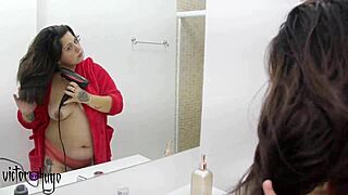 Pounding my thick cock deep into her tight pussy with intense force