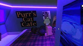 Woman in the cafe had ripped leggings so we had sex with big cock