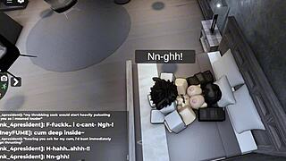 Roblox cum-loving slut gets drenched in explosive action!