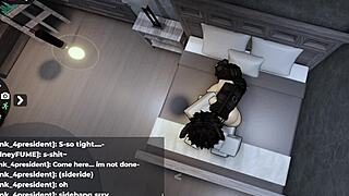 Roblox cum-loving slut gets drenched in explosive action!