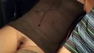Latina slut fingers her wet pussy in the uber ride while moaning loudly!