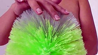 Perverse Mature Masturbation With Brush Cleaner Milf Stretching Pussy With Glove And Pump Plugers