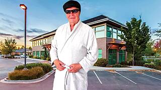 Stripping and masturbating in parking lot with big tits shaking