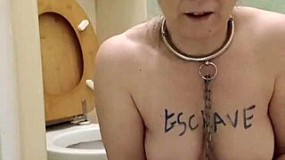 Amateur slave endures toilet humiliation