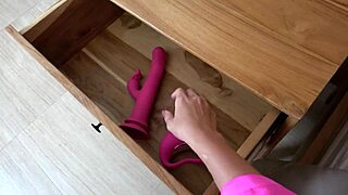 petite girl gets a strong orgasm from a big cock and a vibrator at the same time 4k