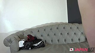 Hairy Japanese milf with big natural tits gets intensely creampied in POV.