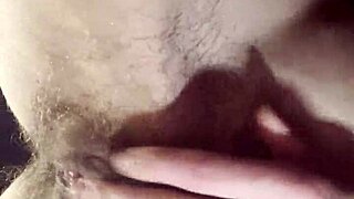 teacher feels so aroused she masturbates her hairy wet pussy right there during her break, dripping with passion