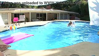 Ally Ann Blonde Cutie Poolside Fun