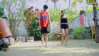 Desi Yoga Teacher Fucks Sexy 18-Year-Old Student Outdoors