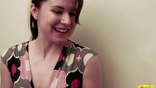 A tender brunette seduces and eats her girls two holes in the laundry room