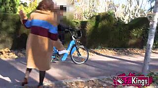 Elena de la vega goes to the street to hunt a good stallion, flashing her big ass and getting fucked publicly