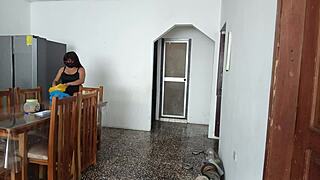 Maid Shows Her Ass On Camera For Fetish Video