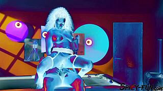 Vintage latina in retro striptease scene