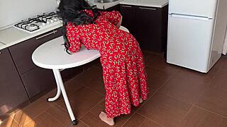 stepmom asked to fuck her in anal and framed her big ass