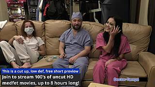 bratty orphans undergo cheerleading physical by dr tampa.