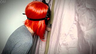 ginger girl discovers gloryhole for teasing blowjob 😈