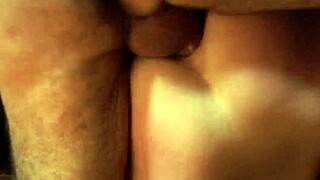 Red latex masked girl fucked in horror shop during threesome