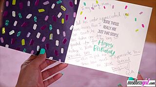 stepmom, happy birthday, here's your dildo surprise!