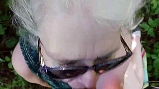 Sexy Mature Just Sucking Some Cock In The Woods