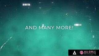 All girl massage leads to hot scissoring fuck between masseuse and client