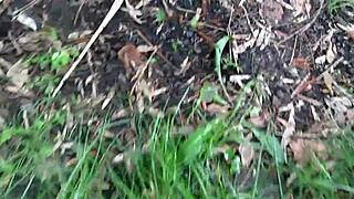 Milf pisses behind garages in open air! Dirty pussy loves public urination!