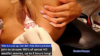 Dr tampa performs the entrance physical on miss mars at tampa university backstage