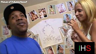 black hunk fucks slutty blonde girl with huge cock