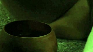 Mistress And Handmaiden Watch Busty Slave Masturbate In Tight Bondage