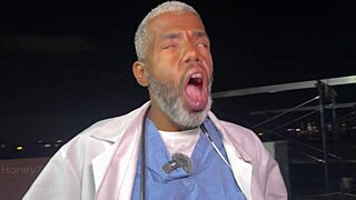 sexy latina nurse bumps into doctor, gets prescribed bbc