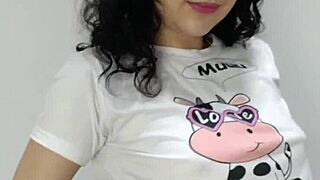 Watch this sexy white-skinned Latina stepsister give a hot blowjob in Russian porn