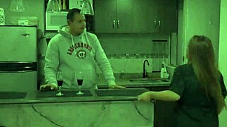 Latina milf wife surprises me in lingerie with a hot blowjob and delicious creampie while i enjoy her tits