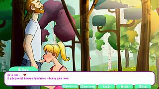 lets play paradise island part 1 - she blow him in the middle of the orchard