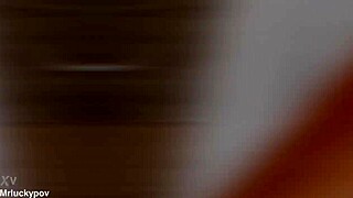 Esperanza takes a load of cum into her mouth after deepthroat and riding