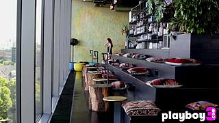 Petite babe yana west exposes her hot body in a sexy striptease.