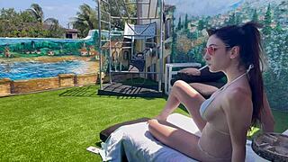 Artemisia Love's Perfect Body Teased Outdoors, Horny Italian MILF Alone on Vacation