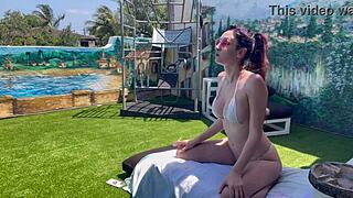 Artemisia Love's Perfect Body Teased Outdoors, Horny Italian MILF Alone on Vacation