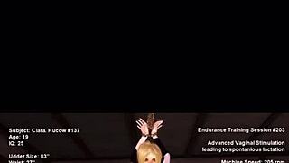 3d hq pov solo cowgirl moaning squirting big tits blonde