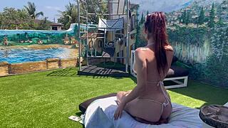 Artemisia Love's Perfect Body Teased Outdoors, Horny Italian MILF Alone on Vacation