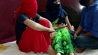 Neighbor's stepmother and daughter share intimate threesome encounter