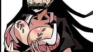 Nezuko hentai compilation with monster encounters.