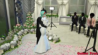 El matrimonio de bulma episodio 2 hermosa esposa recien casada en su boda le toman fotos eroticas al frente de su marido cornudo follada por el viejo netorare hentai